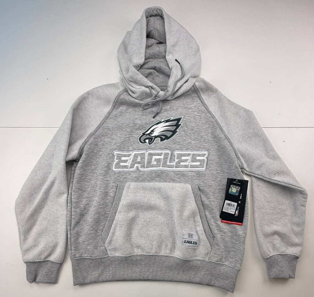 NWT Ultra Game Philadelphia Eagles NFL Hoodie Women's Small Gray Pullover WS